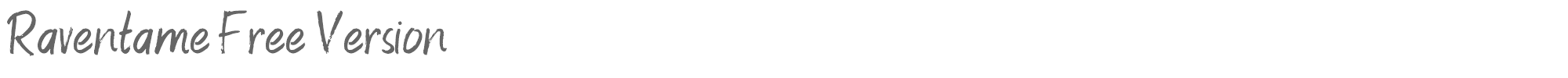 Sample characters Raventame Font